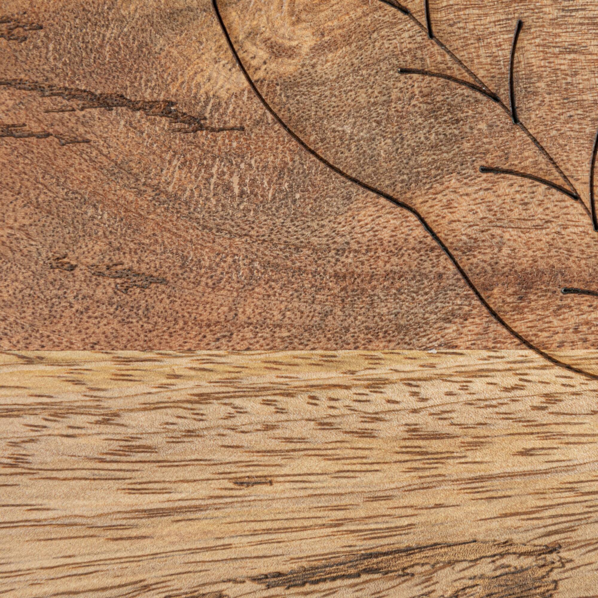 Hello Honey® 10.75" x 12.5" Citrus Charm Mango Wood Cheese Board